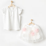 2 Piece White Tutu Set