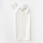 Sheep Muslin Towel and Shoes Set