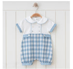 Blue Checkered Romper