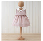 Pink Collared Linen Dress