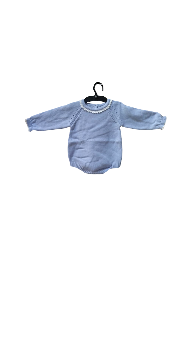 Lace Collar long sleeve Blue